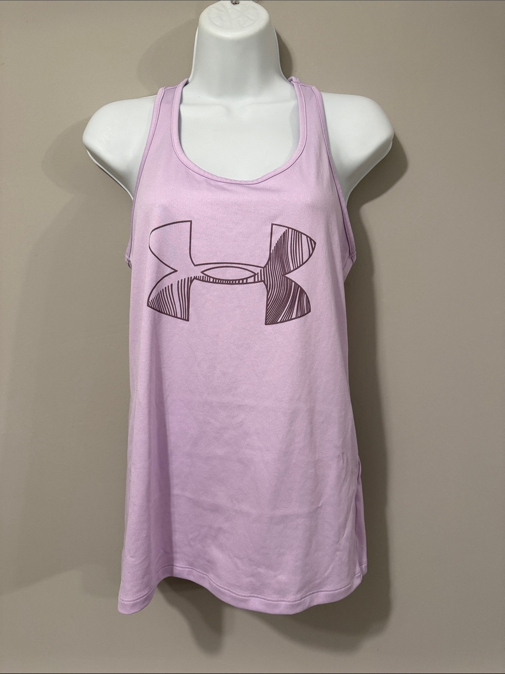 Under Armour Light Lavender Racerback Tank with Logo